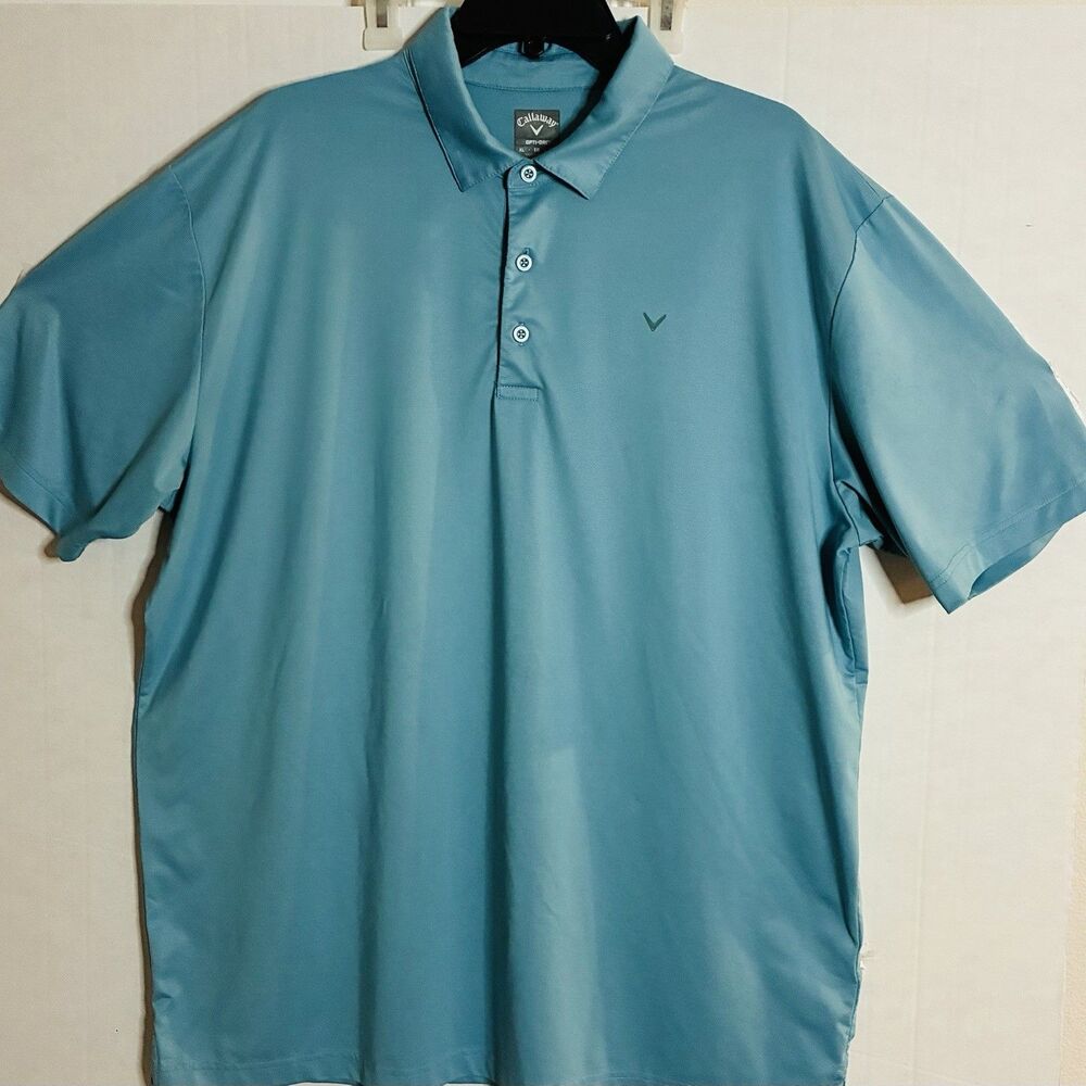 Men’s XL Callaway Opti-dri Sky Blue Golf Shirt Polo Work Wear